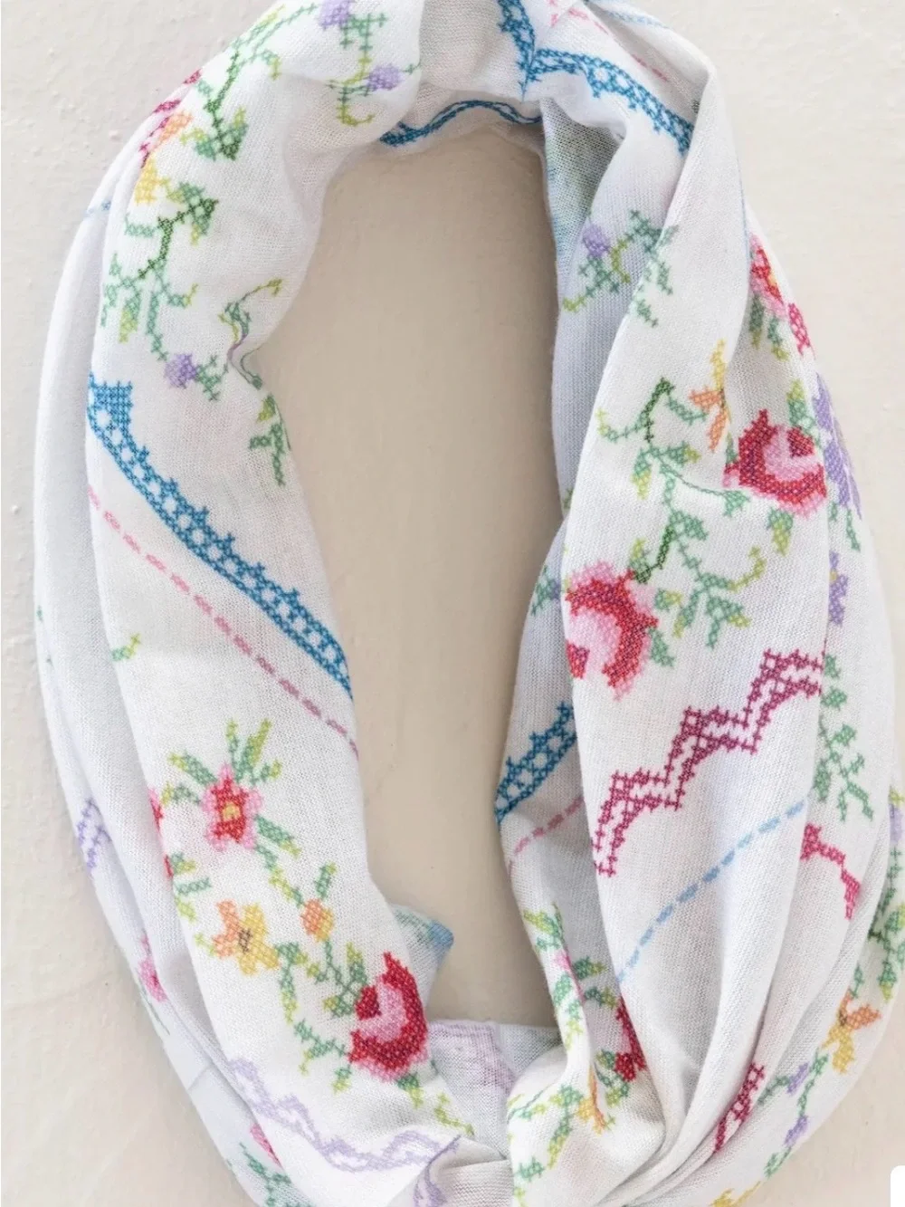 Natural Life Boho Bandeau Headband - White Floral 207